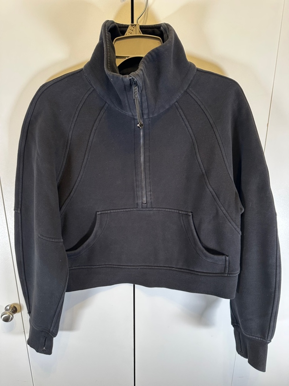 Lululemon Scuba Oversized Funnel Neck Half Zip in Black Size XS/S